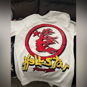 Hellstar records white and red t-shirt